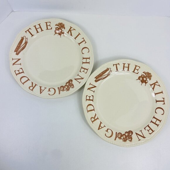 Wood & Sons Set 2 Plates 10.75” The Kitchen Garden England Microwave Dishwash C - Picture 1 of 4